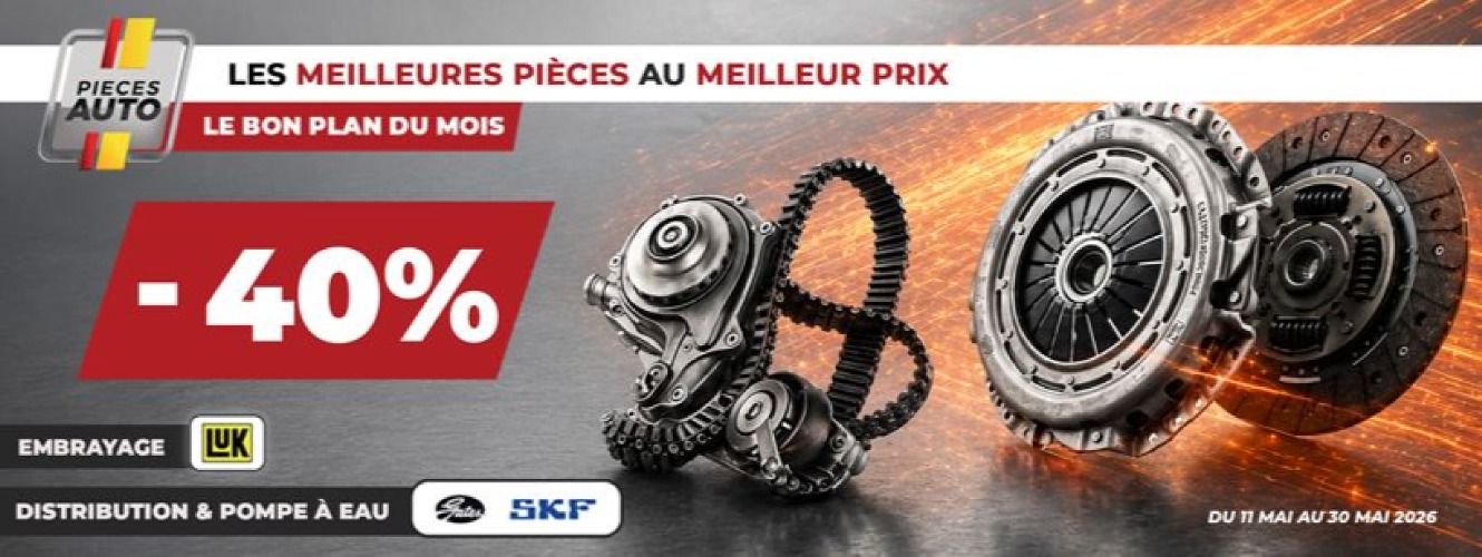-40% Embrayage et Distribution & Pompe à eau